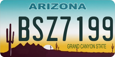 AZ license plate BSZ7199