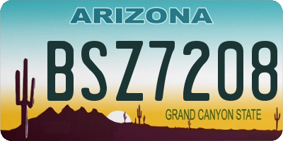 AZ license plate BSZ7208