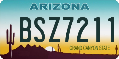 AZ license plate BSZ7211