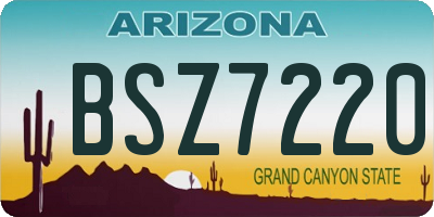 AZ license plate BSZ7220