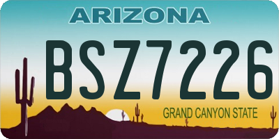 AZ license plate BSZ7226