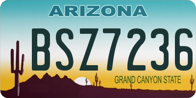 AZ license plate BSZ7236