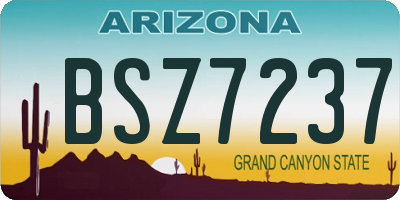 AZ license plate BSZ7237