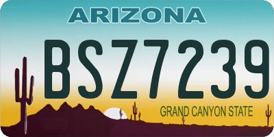 AZ license plate BSZ7239