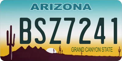 AZ license plate BSZ7241