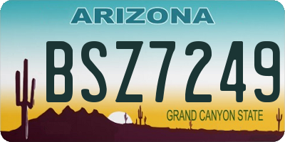 AZ license plate BSZ7249