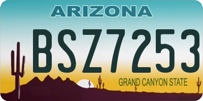 AZ license plate BSZ7253