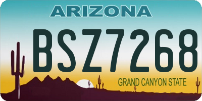 AZ license plate BSZ7268