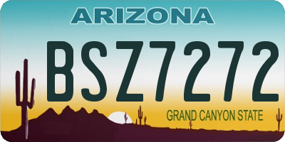 AZ license plate BSZ7272