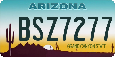 AZ license plate BSZ7277