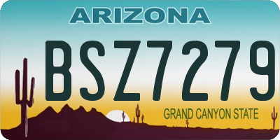 AZ license plate BSZ7279