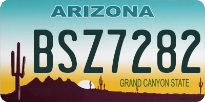 AZ license plate BSZ7282