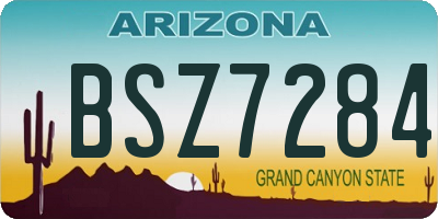 AZ license plate BSZ7284