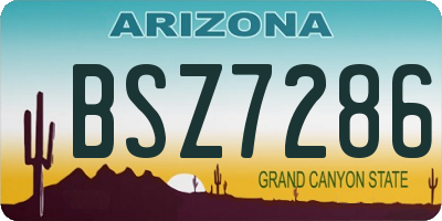 AZ license plate BSZ7286