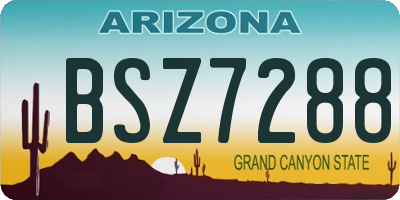 AZ license plate BSZ7288