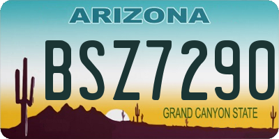 AZ license plate BSZ7290