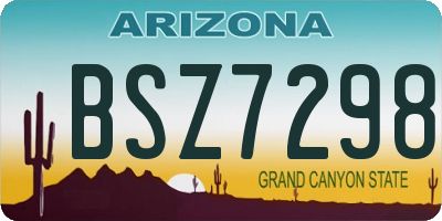 AZ license plate BSZ7298