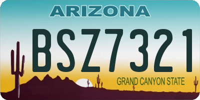 AZ license plate BSZ7321