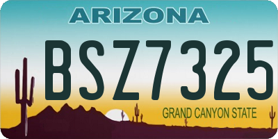 AZ license plate BSZ7325