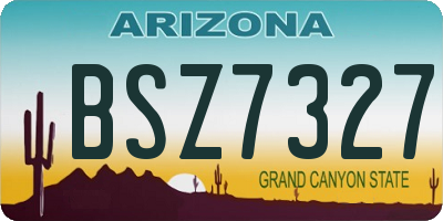 AZ license plate BSZ7327