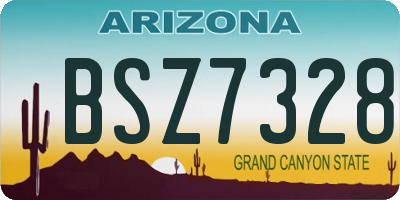 AZ license plate BSZ7328