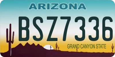 AZ license plate BSZ7336