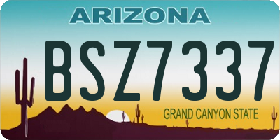 AZ license plate BSZ7337