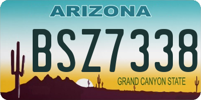 AZ license plate BSZ7338