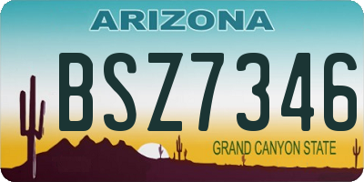 AZ license plate BSZ7346