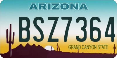 AZ license plate BSZ7364