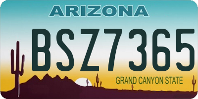 AZ license plate BSZ7365