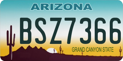 AZ license plate BSZ7366