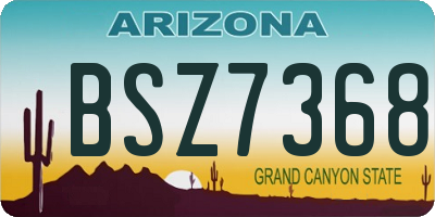 AZ license plate BSZ7368