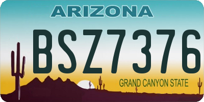 AZ license plate BSZ7376