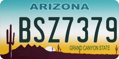 AZ license plate BSZ7379