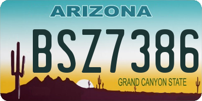 AZ license plate BSZ7386