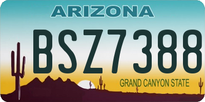 AZ license plate BSZ7388