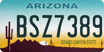 AZ license plate BSZ7389