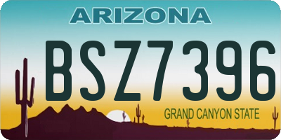 AZ license plate BSZ7396