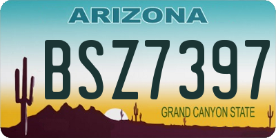 AZ license plate BSZ7397