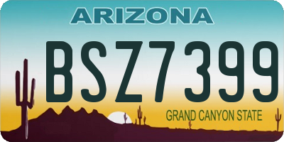 AZ license plate BSZ7399