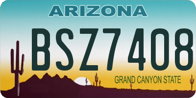 AZ license plate BSZ7408