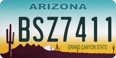 AZ license plate BSZ7411