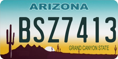 AZ license plate BSZ7413