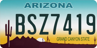 AZ license plate BSZ7419