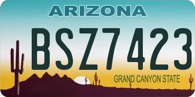 AZ license plate BSZ7423