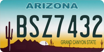 AZ license plate BSZ7432