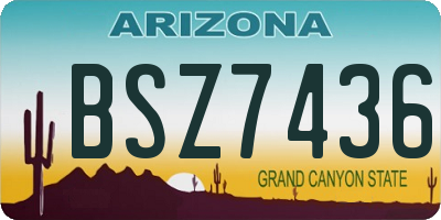 AZ license plate BSZ7436