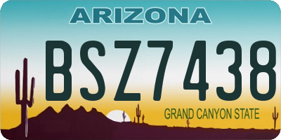 AZ license plate BSZ7438