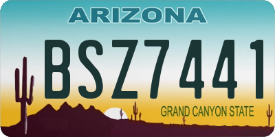 AZ license plate BSZ7441